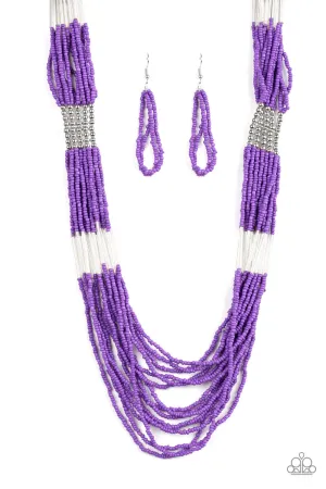 Paparazzi Necklace ~ Let It BEAD - Purple