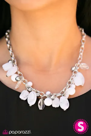 Paparazzi Necklace ~ Ocean Sunset - White