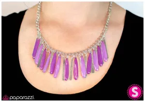 Paparazzi Necklace ~ Out Of the Shadows - Purple