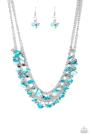 Paparazzi Necklace ~ Pebble Pioneer - Blue