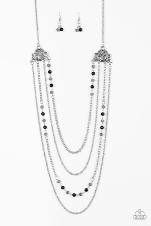 Paparazzi Necklace ~ Pharaoh Finesse - Black