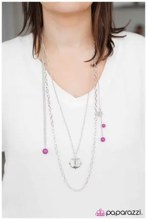 Paparazzi Necklace ~ Sailing the Radiant Seas - Purple