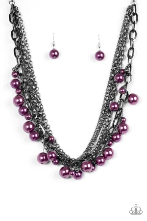 Paparazzi Necklace ~ Shipwrecked Shimmer - Purple