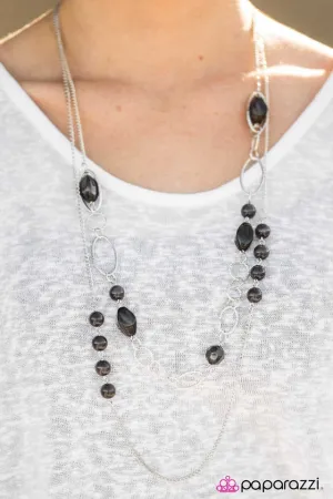 Paparazzi Necklace ~ Touch The Clouds - Black