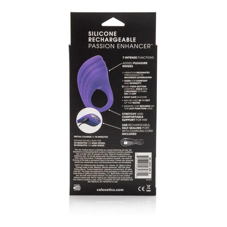 Passion Enhancer Silicone Rechargeable Purple