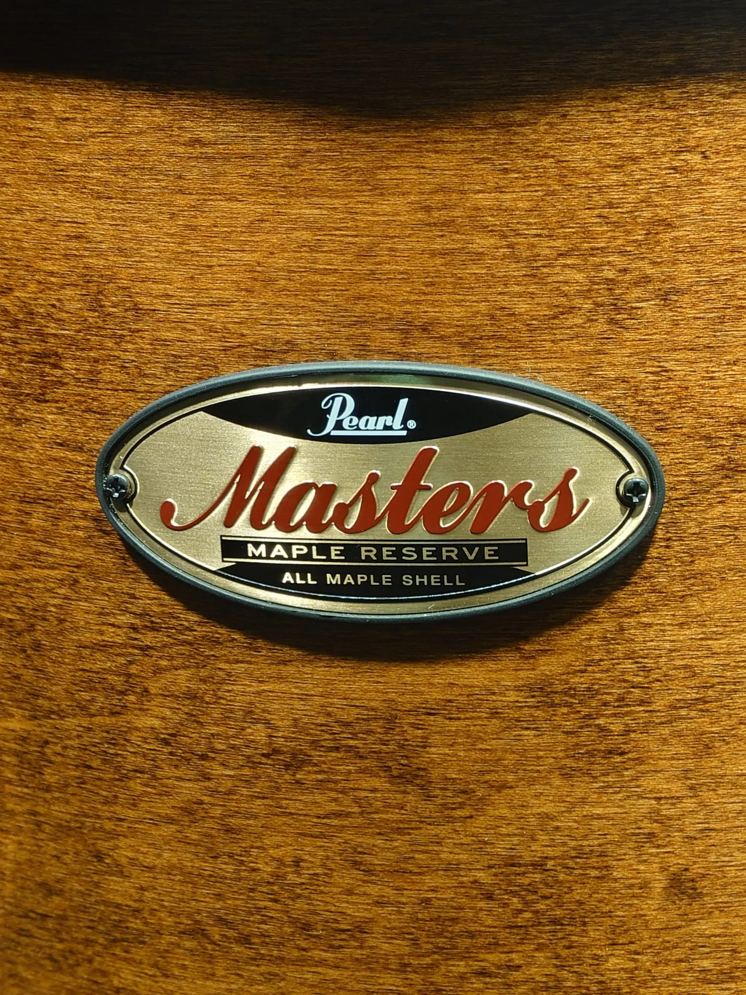 Pearl Masters Maple Reserve series in Matte Walnut, complete 5 piece shell set including matching snare drum