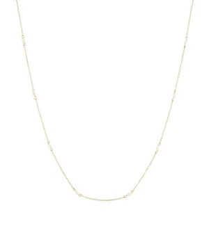 Perla Mini Necklace Multi White Gold