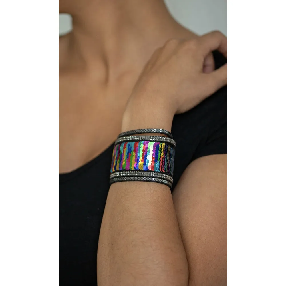 Rainbow Glee Leather Cuff Bracelet