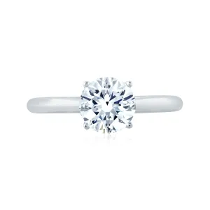 Solitaire Engagement Ring with Peek-a-Boo Diamonds