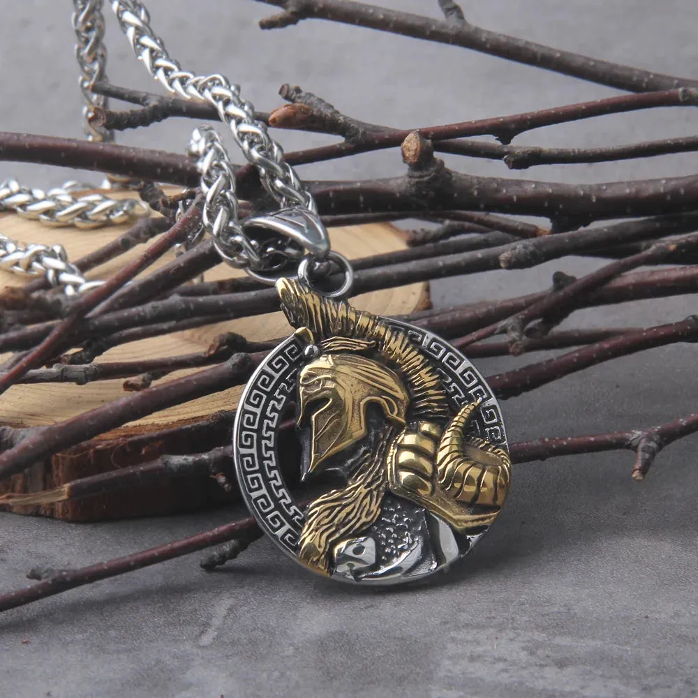 Sparta Helmet Viking Necklace