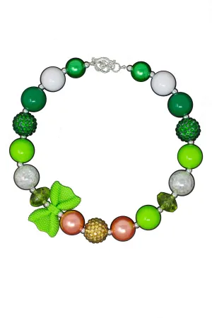 St. Patty's Bow Bubblegum Necklace