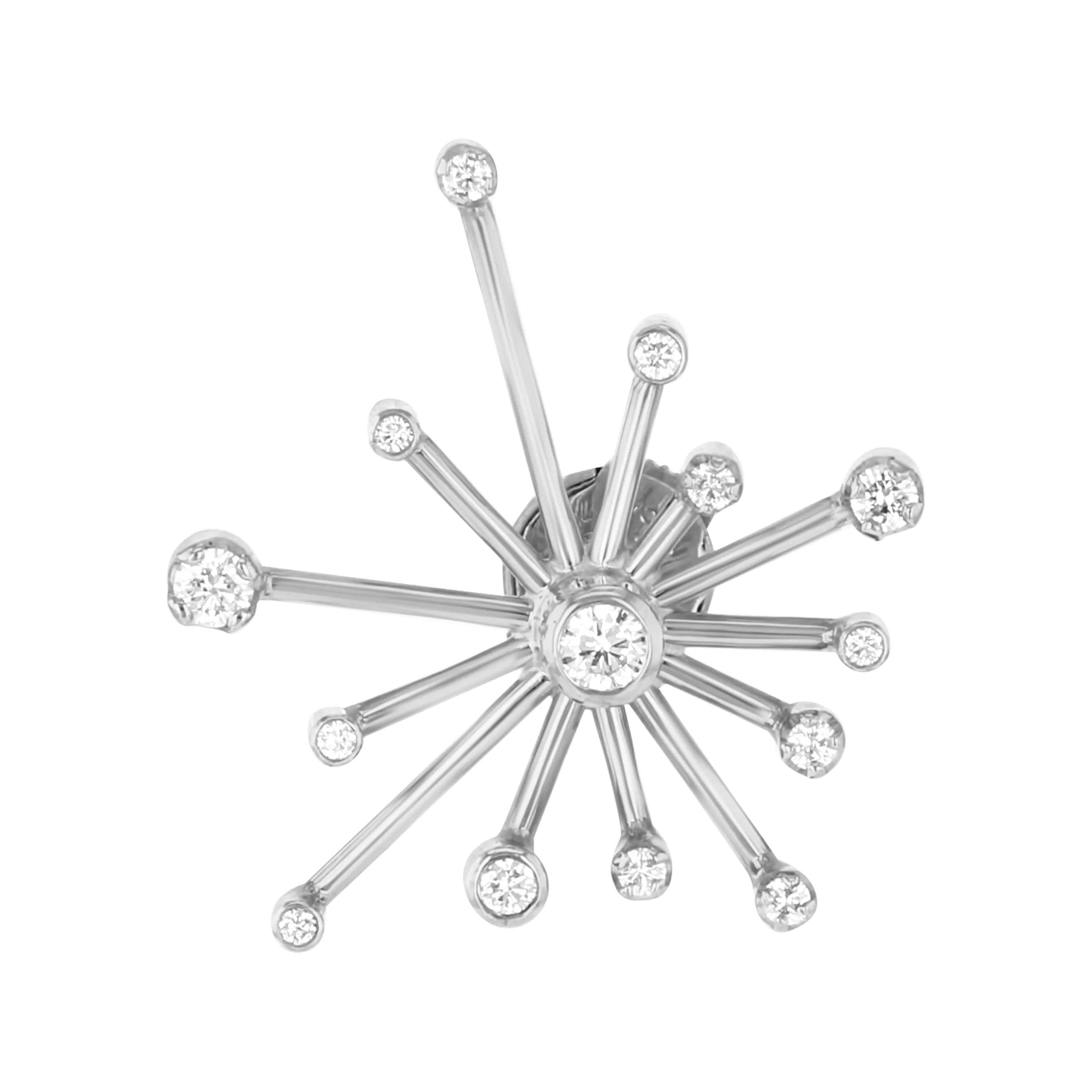 Starburst Diamond Brooch Pin