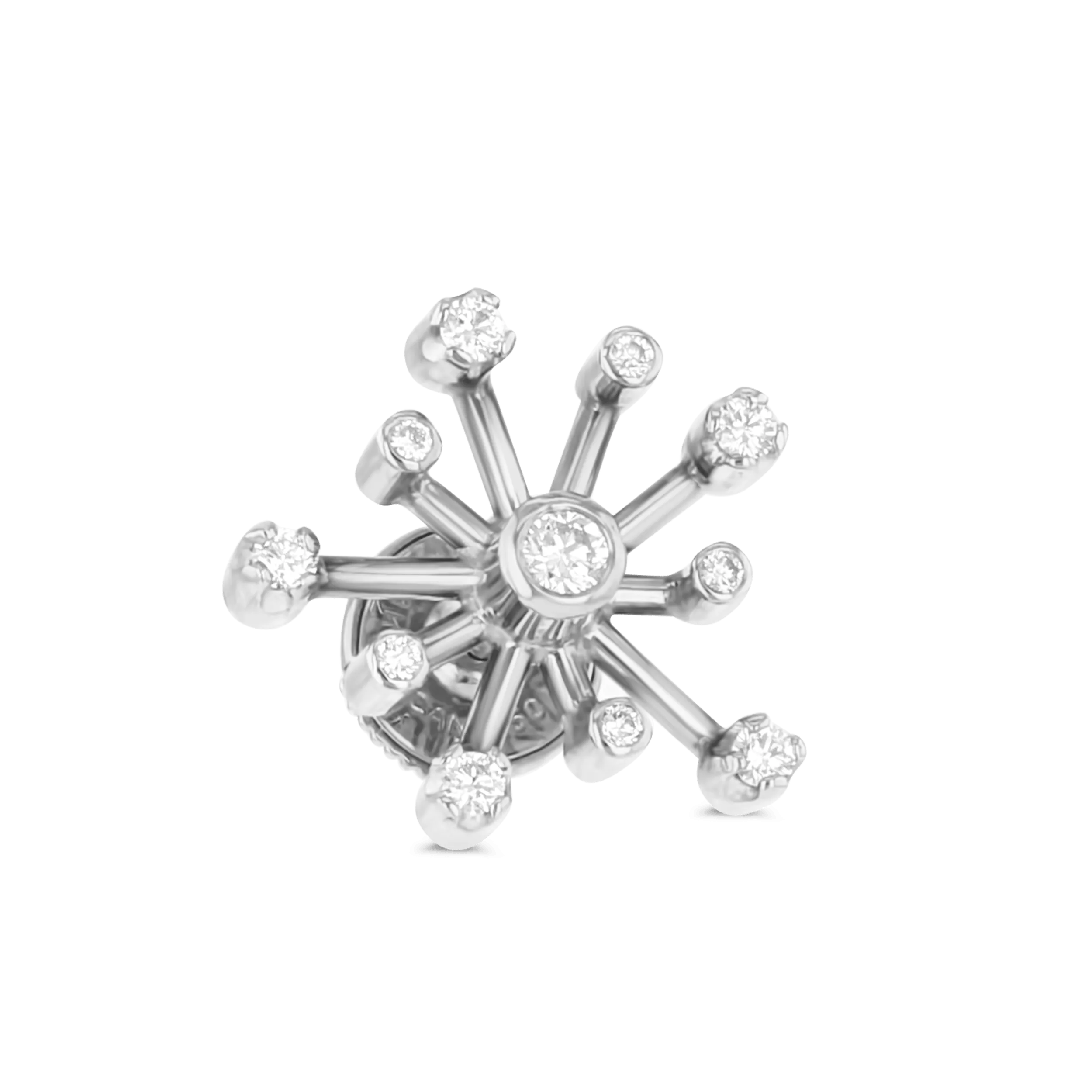 Starburst Diamond Brooch Pin