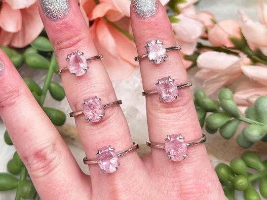 Sterling Silver Morganite Rings