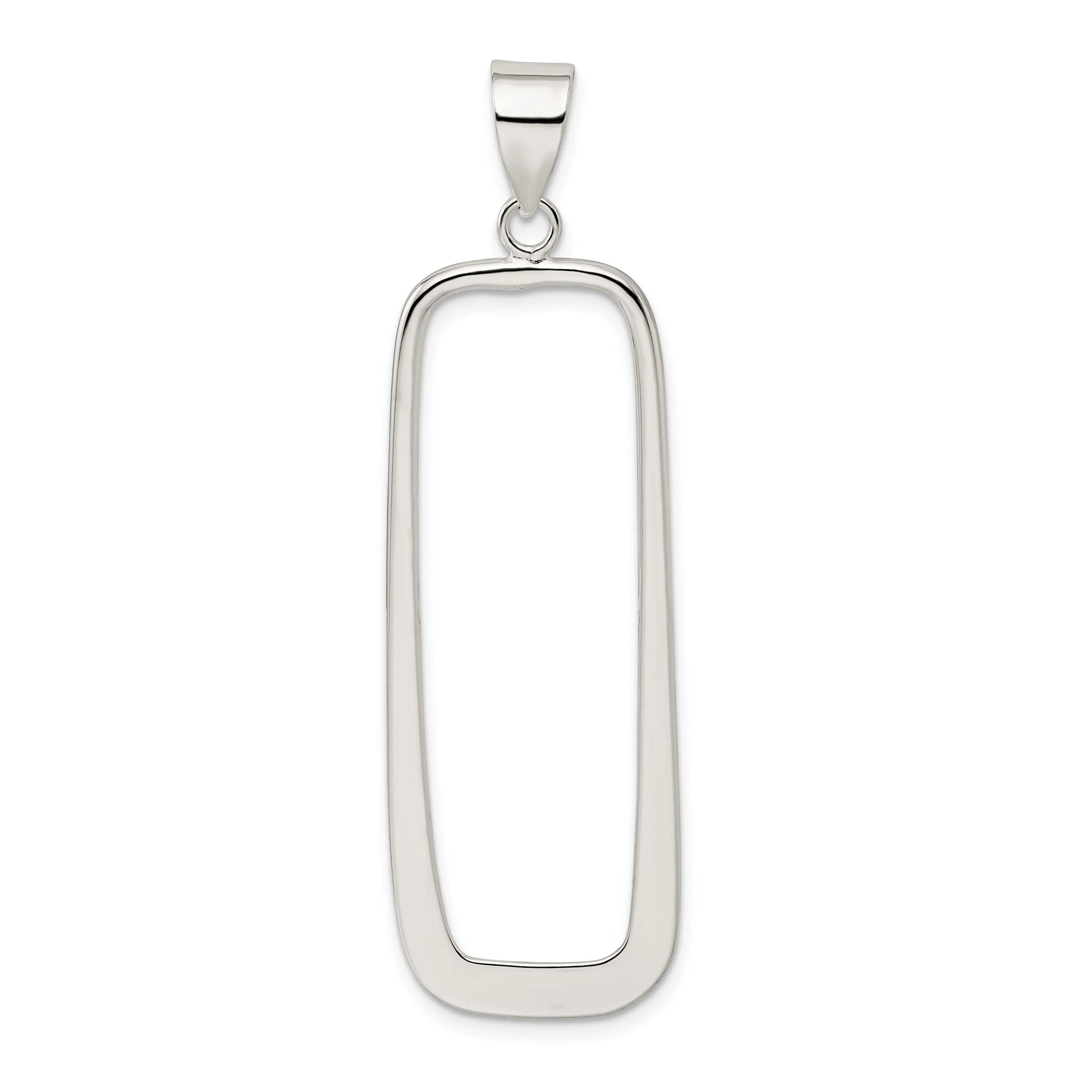 Sterling Silver Rectangle Dange Pendant