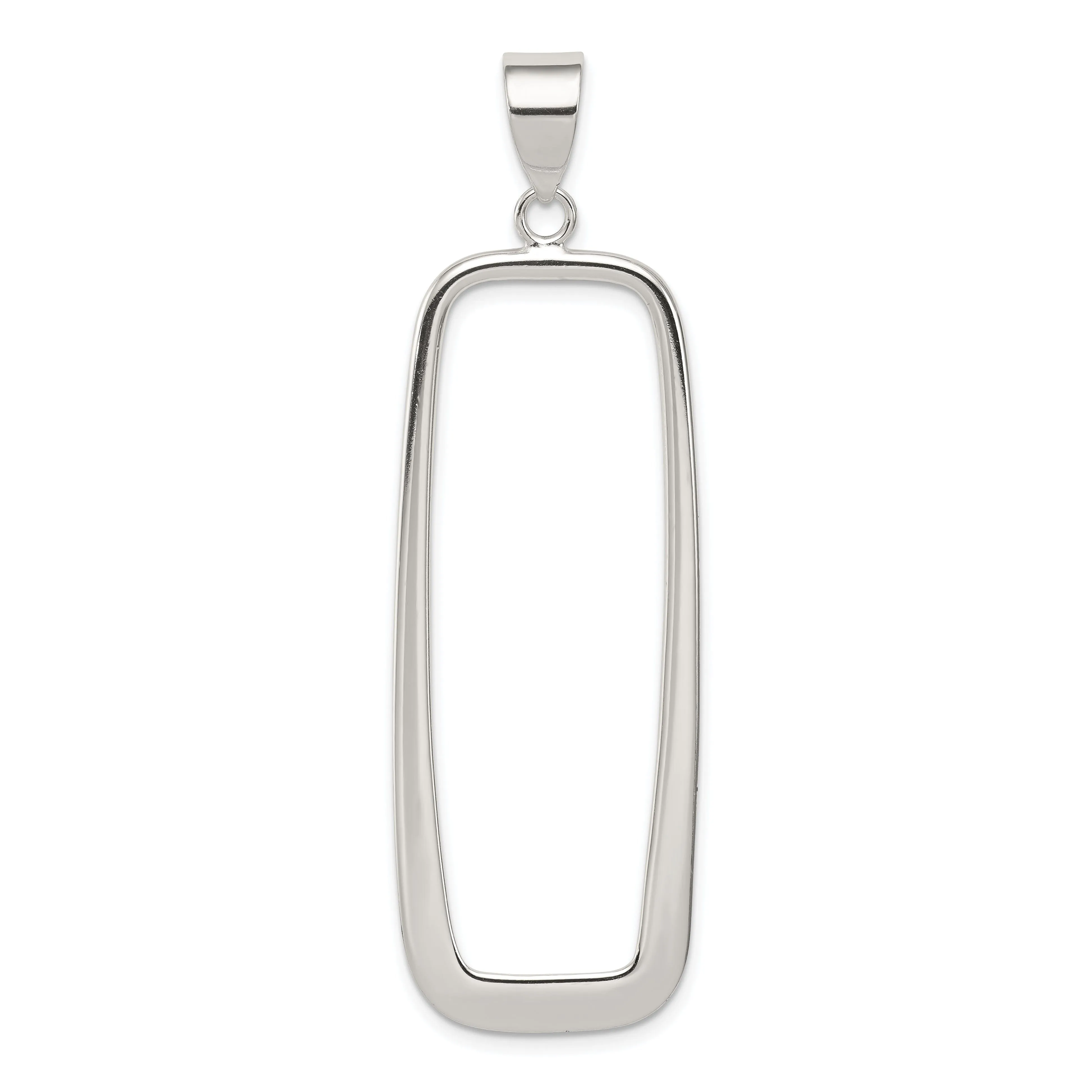 Sterling Silver Rectangle Dange Pendant