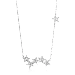 Sterling Silver Zirconia Star Necklet