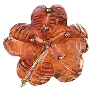 Stunning Copper Hibiscus Flower Pendant