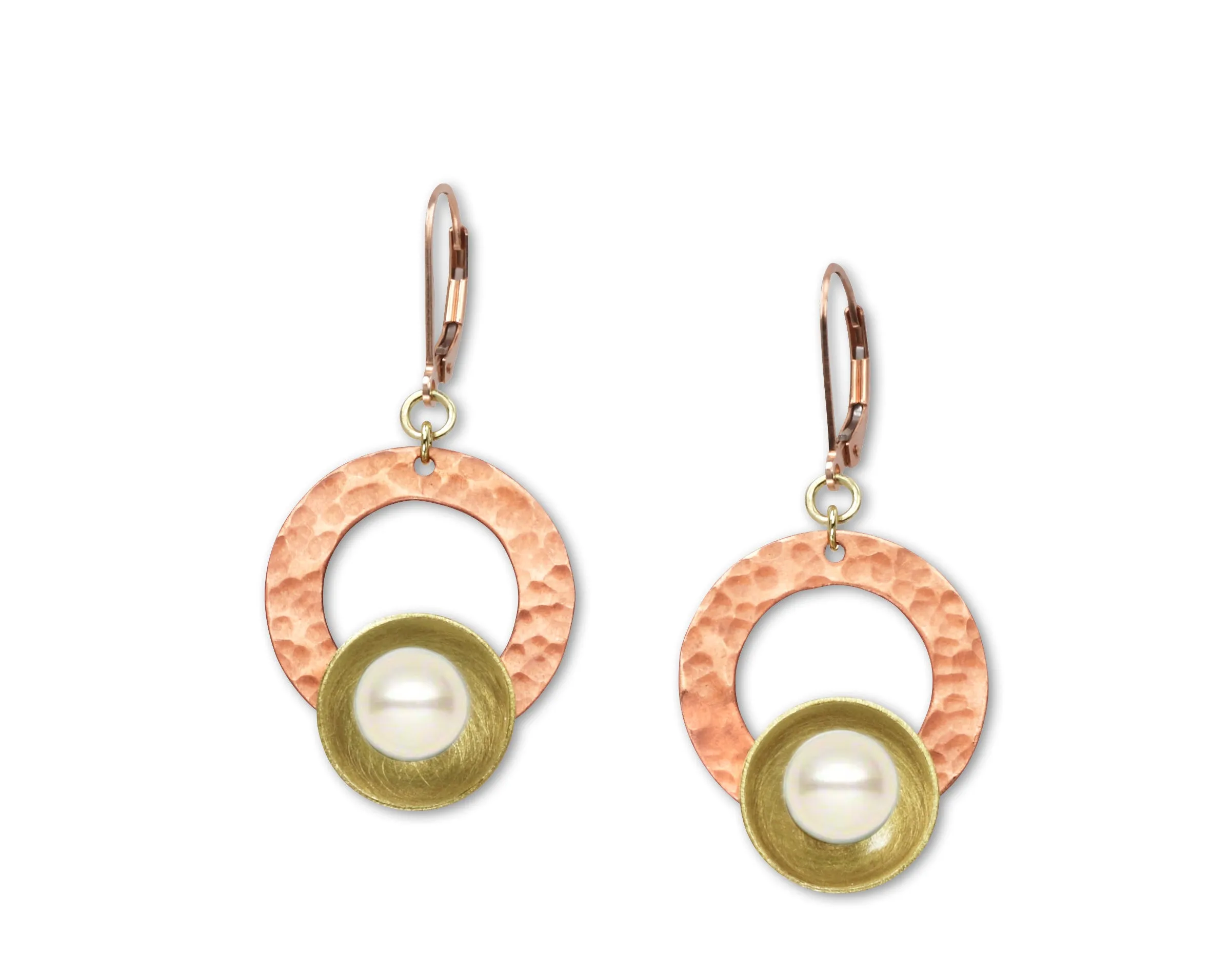 TIDE Popular Mixed Metal Dangle Earrings with Metal and Accent Bead Options from the SCULPTURAL Collection