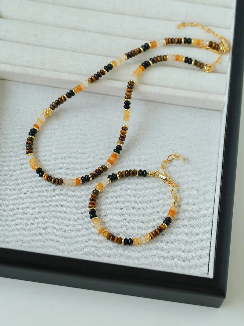 Tiger Eye Multi-Element Beaded Necklace