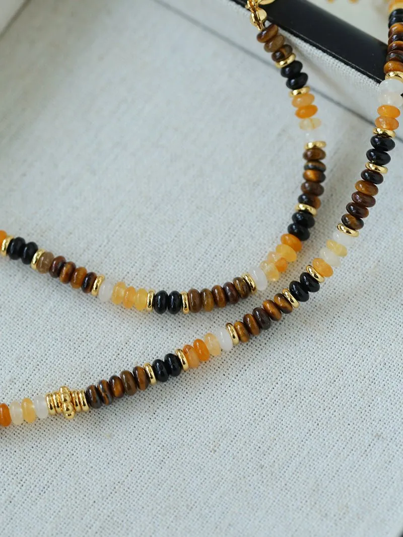 Tiger Eye Multi-Element Beaded Necklace