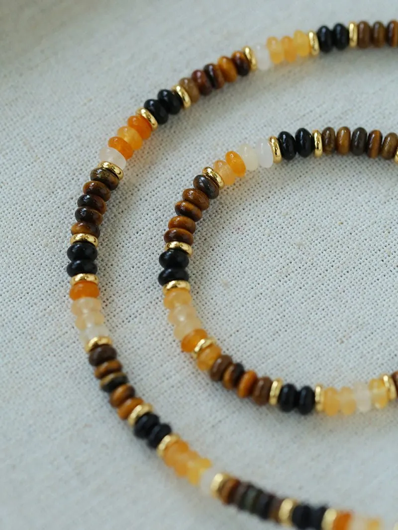 Tiger Eye Multi-Element Beaded Necklace