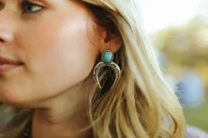 Turquoise Naja Post Earrings