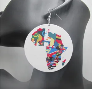 United Colors of Africa Earrings | Africa shaped | African | Natural hair | Afrocentric | jewelry