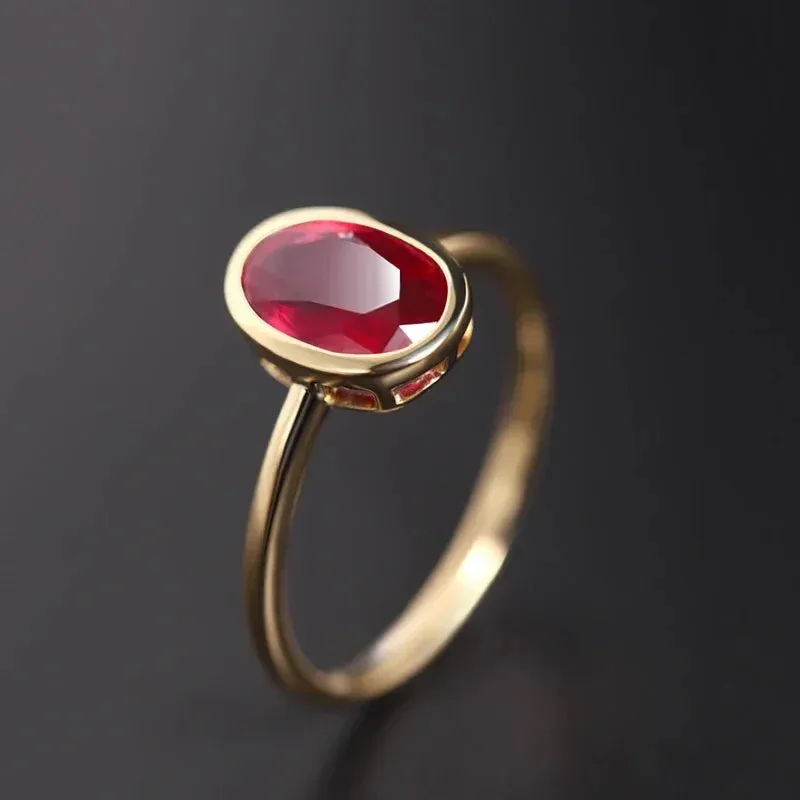 VAIGE Vintage Elegance Ruby Gemstone Ring