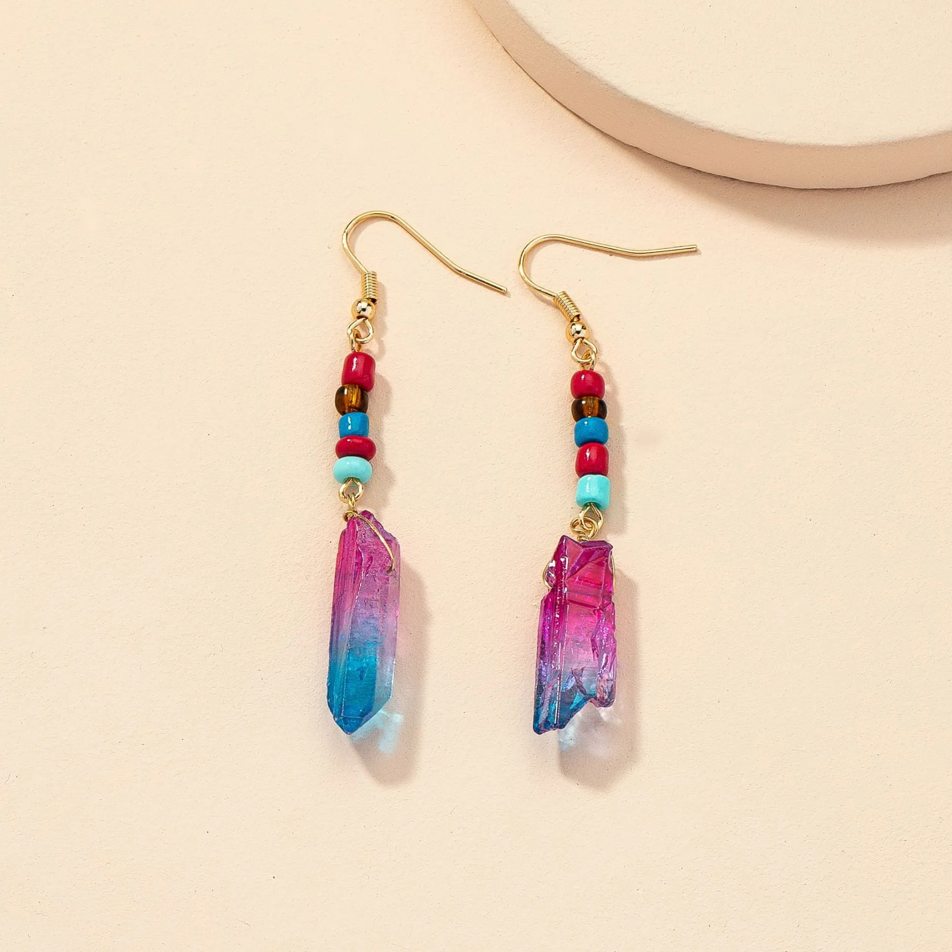 Vibrant Crystal Drop Earrings - Vienna Verve Collection