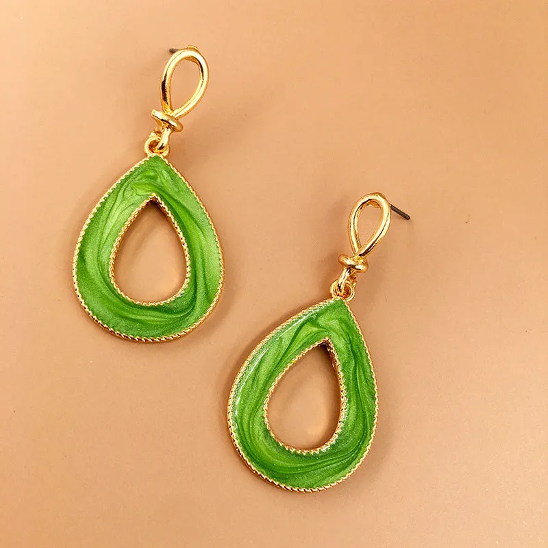 Vibrant Urban Chic Metal Drop Earrings - Vienna Verve Collection