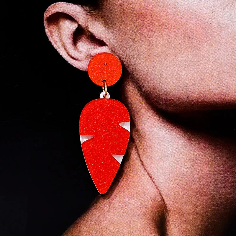 Vibrant Vienna Verve Metal Carrot Earrings for Women