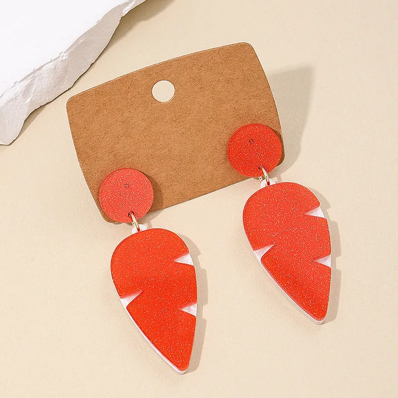 Vibrant Vienna Verve Metal Carrot Earrings for Women