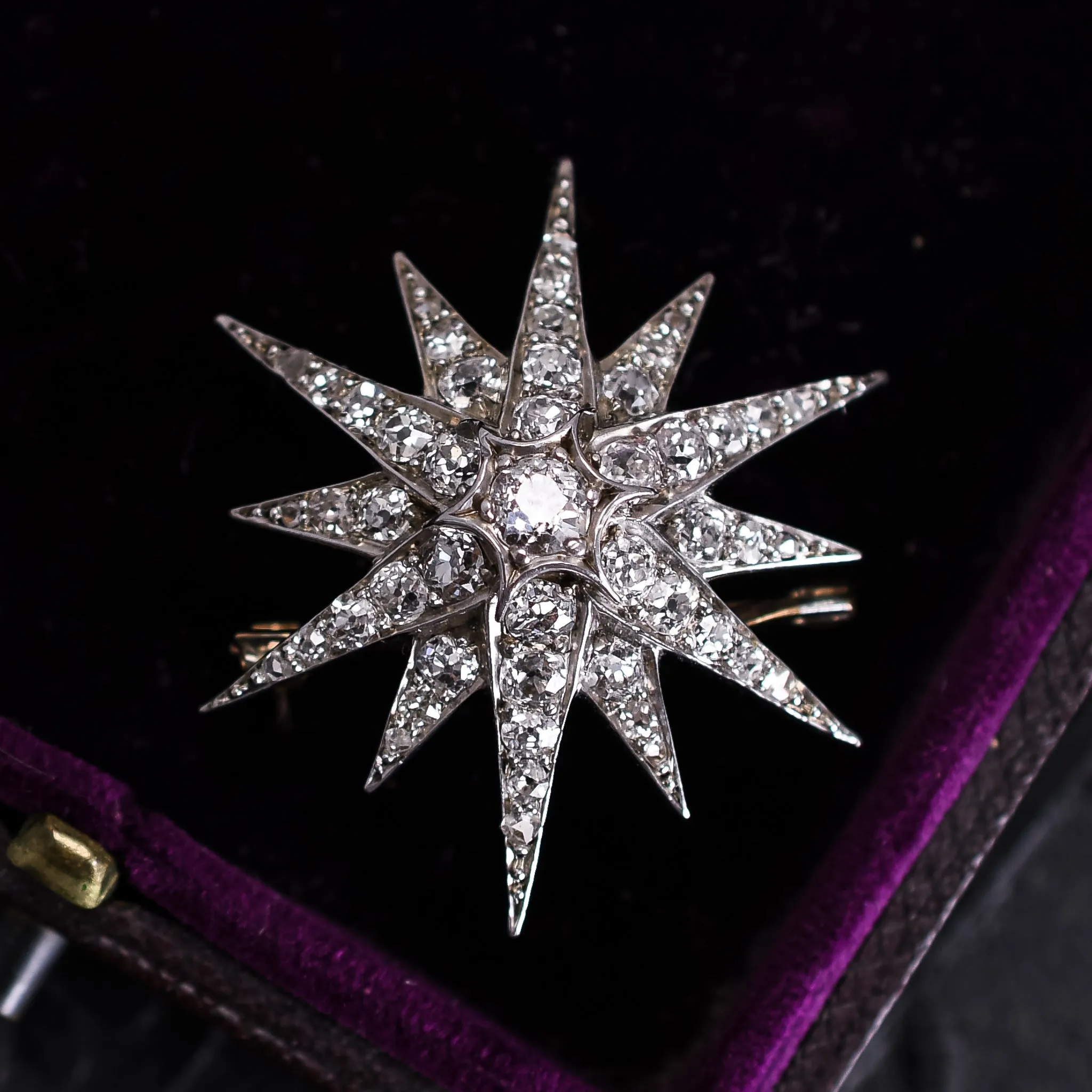 Victorian Diamond Star Brooch