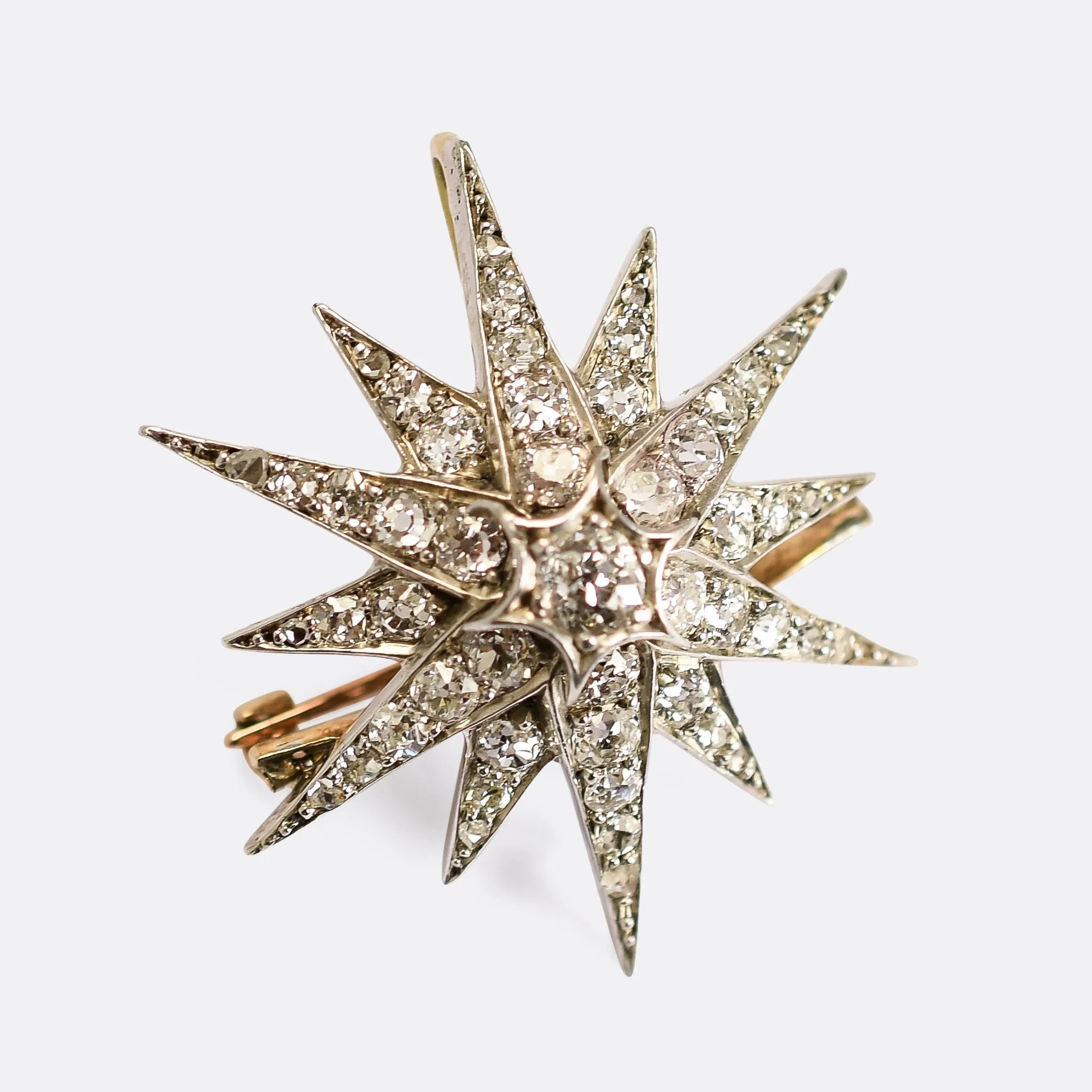 Victorian Diamond Star Brooch