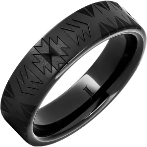 Western Heritage™ Navajo Blanket Pattern Black Diamond Ceramic™ Ring