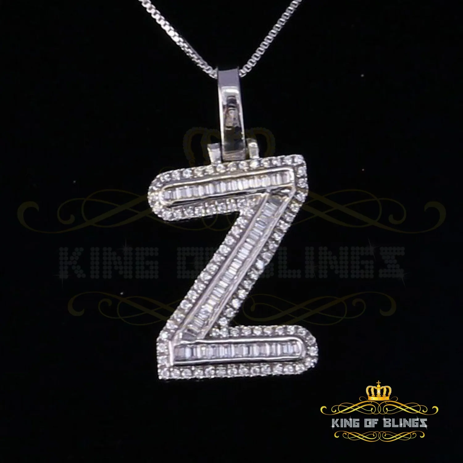 White Beautiful Custom intial Pendant Gift all Occasion Silver Cubic Zirconia