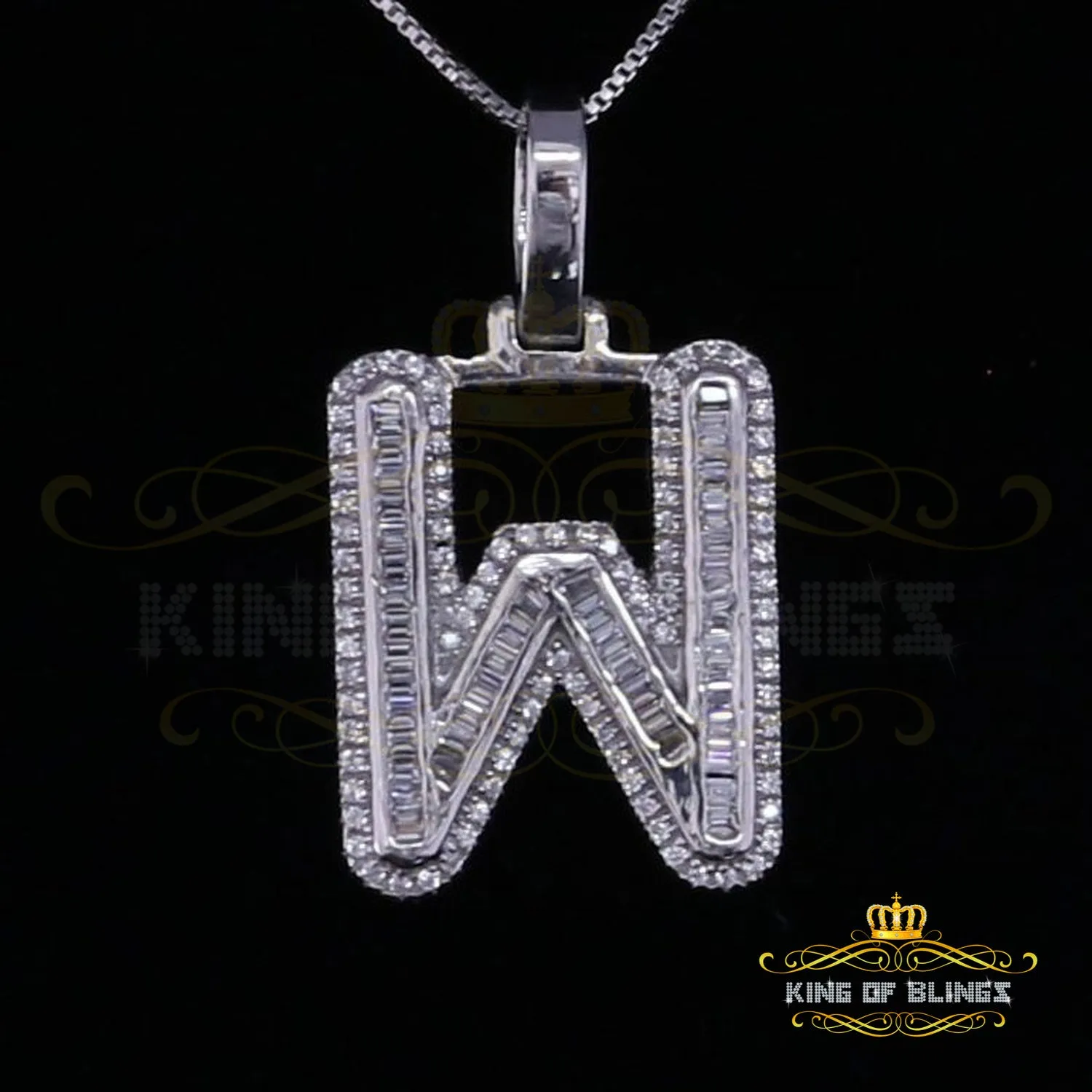 White Beautiful Custom intial Pendant Gift all Occasion Silver Cubic Zirconia