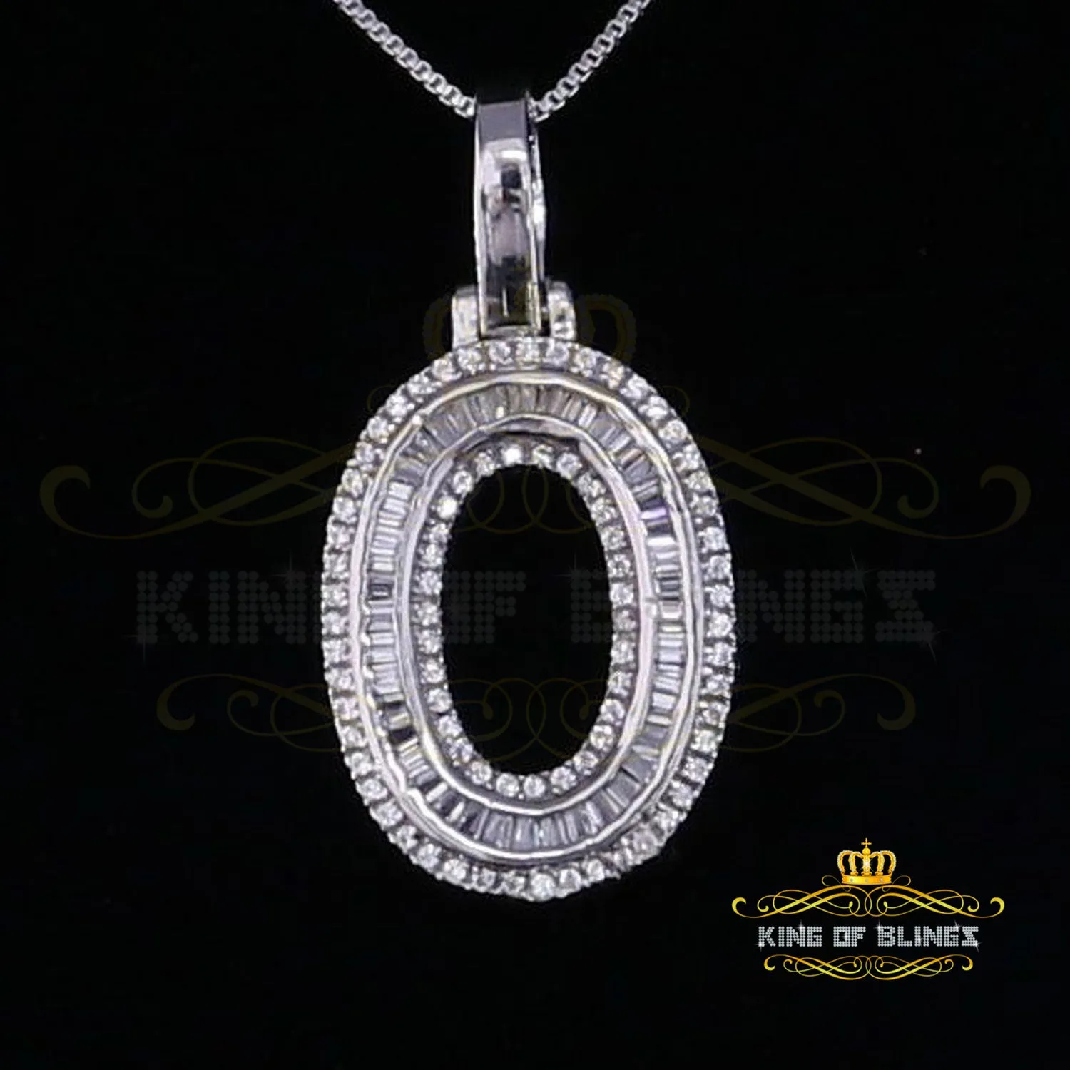 White Beautiful Custom intial Pendant Gift all Occasion Silver Cubic Zirconia