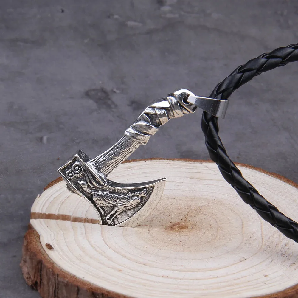 Wolf And Raven Slavic Amulets Talismans Axe Viking Necklace