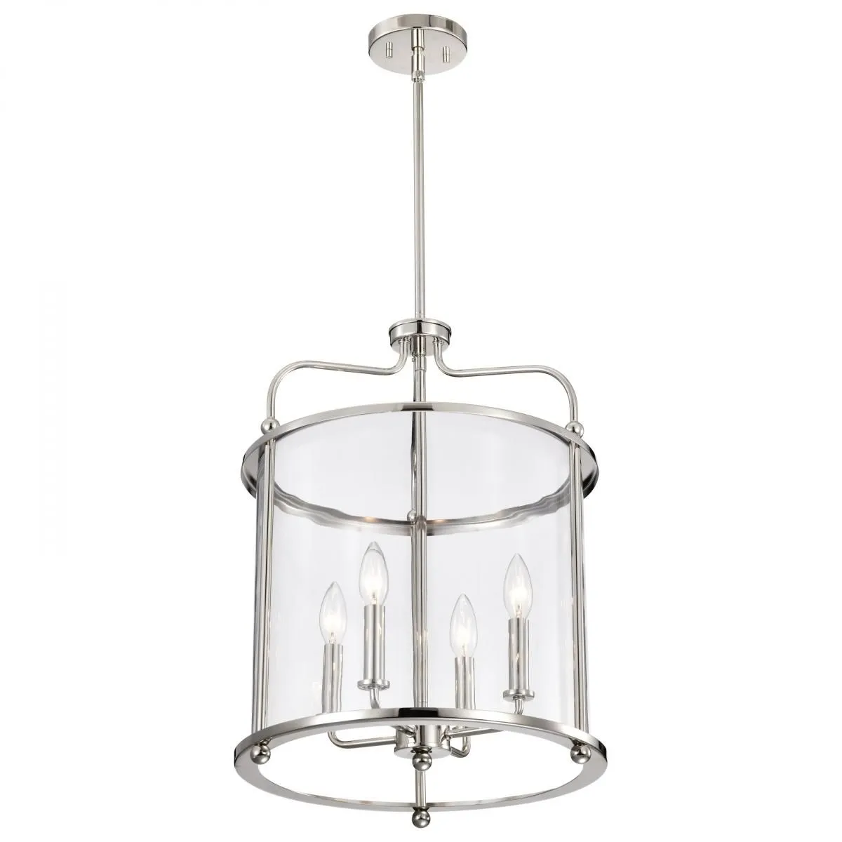 Yorktown 16 in. 4 lights Pendant Light Polished Nickel Finish