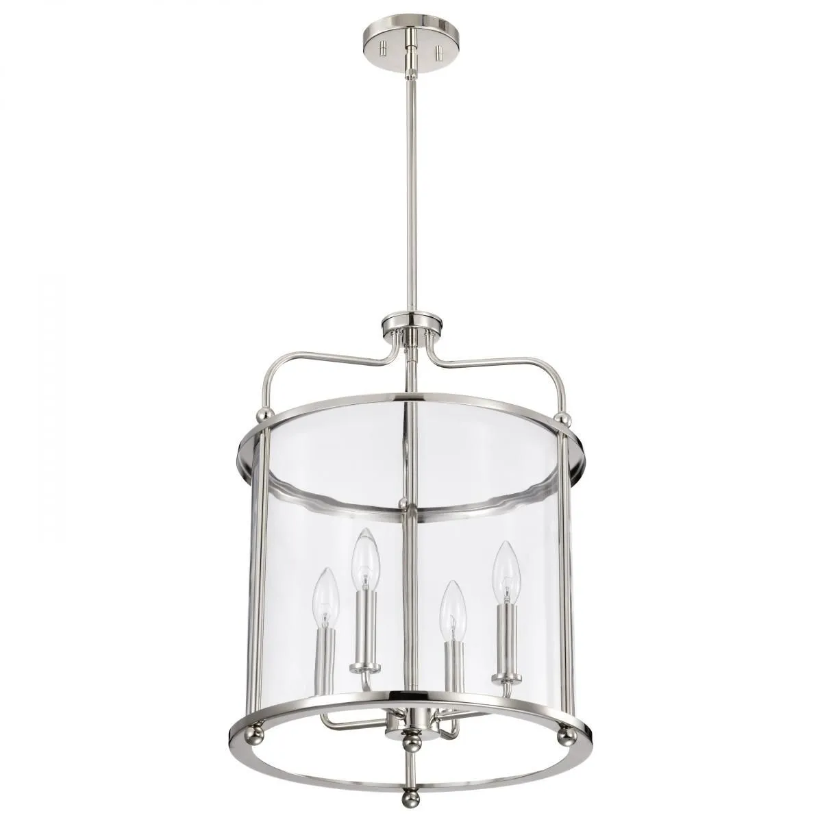 Yorktown 16 in. 4 lights Pendant Light Polished Nickel Finish