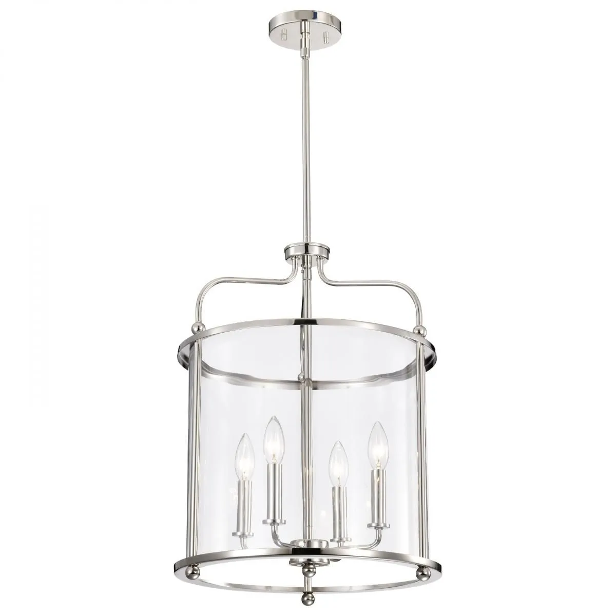 Yorktown 16 in. 4 lights Pendant Light Polished Nickel Finish