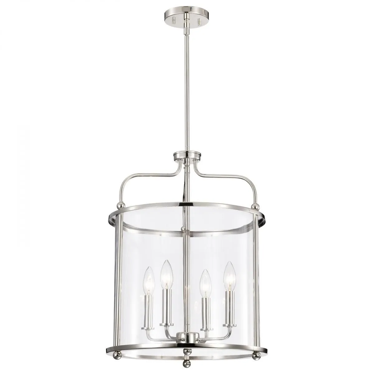 Yorktown 16 in. 4 lights Pendant Light Polished Nickel Finish