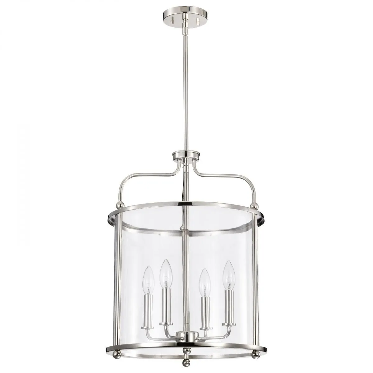 Yorktown 16 in. 4 lights Pendant Light Polished Nickel Finish